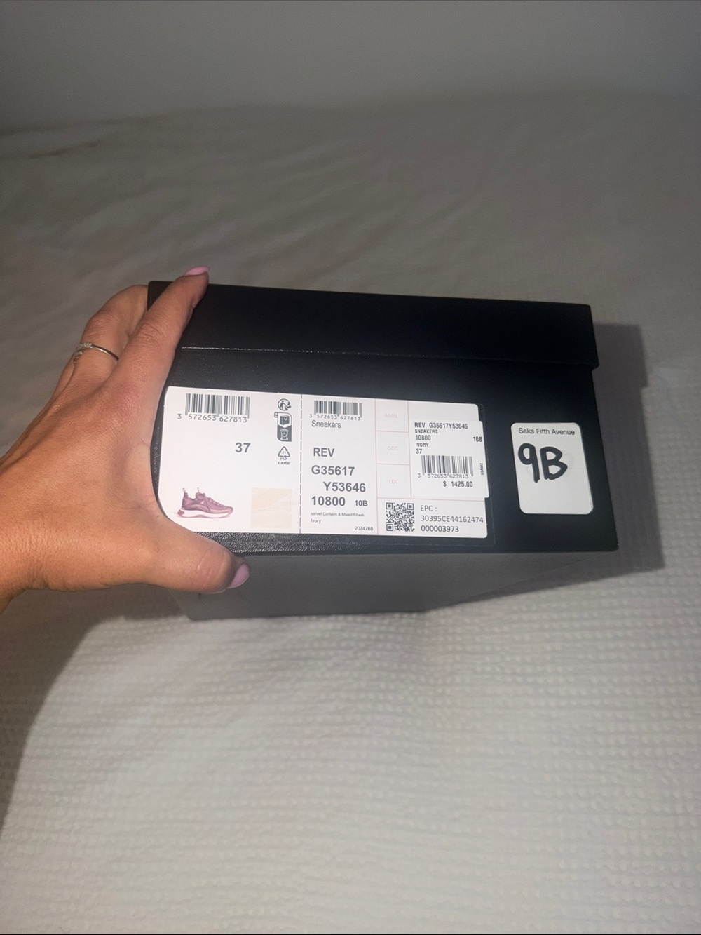 CHANEL Black Sneakers Box with Label